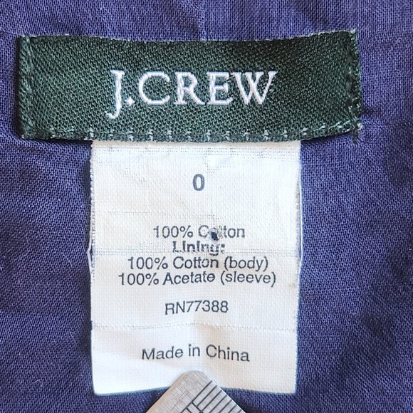 J. Crew Plaid Cotton Blazer 0 - Picture 6 of 10